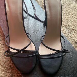 Black heels. Never wear